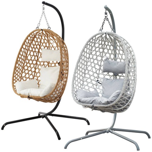 Sedia uovo sospesa rattan - sedia,