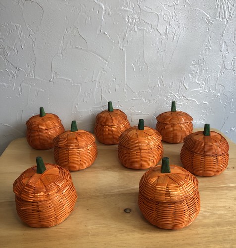 Mini cestini zucca vimini - 8,