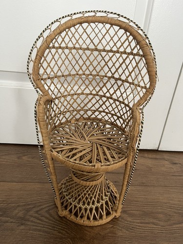 Sedia vintage vimini pavone - vimini,